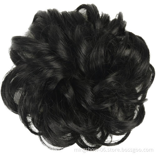 No MOQ messy colored hair bun accessories